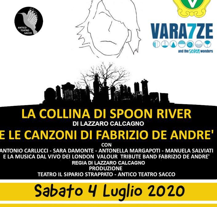 La Collina di Spoon River e le canzoni di Fabrizio De Andrè – sabato 4 luglio ore 21.30 – Varazze – Molo Marinai d’Italia